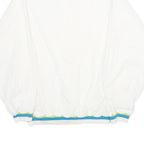 Womens White Polyester Blend Plain Casual L Jacket With Colour Trim And Graphic