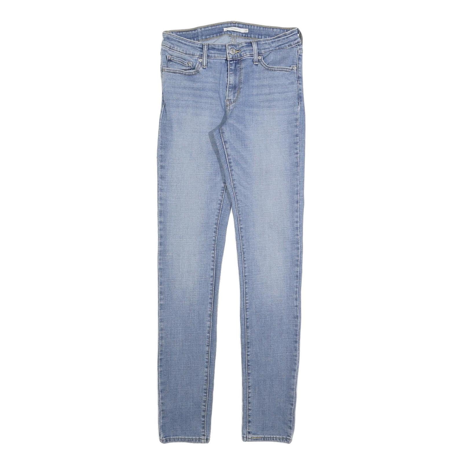 LEVI'S 711 Womens Jeans Blue Slim Skinny Denim Medium W29 L34 Authentic