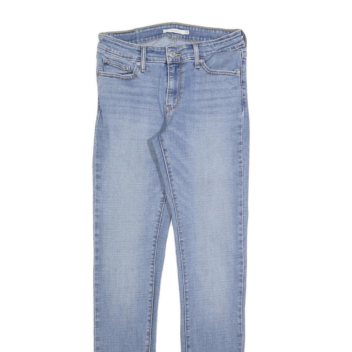 LEVI'S 711 Womens Jeans Blue Slim Skinny Denim Medium W29 L34 Authentic