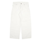 DICKIES Mens Jeans White Relaxed Loose Denim W33 L28 Workwear Zip