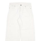 DICKIES Mens Jeans White Relaxed Loose Denim W33 L28 Workwear Zip