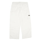 DICKIES Mens Jeans White Relaxed Loose Denim W33 L28 Workwear Zip
