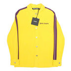 PALM ANGELS Mens Yellow & Purple Cotton Blend Shirt S Long Sleeve Button Casual