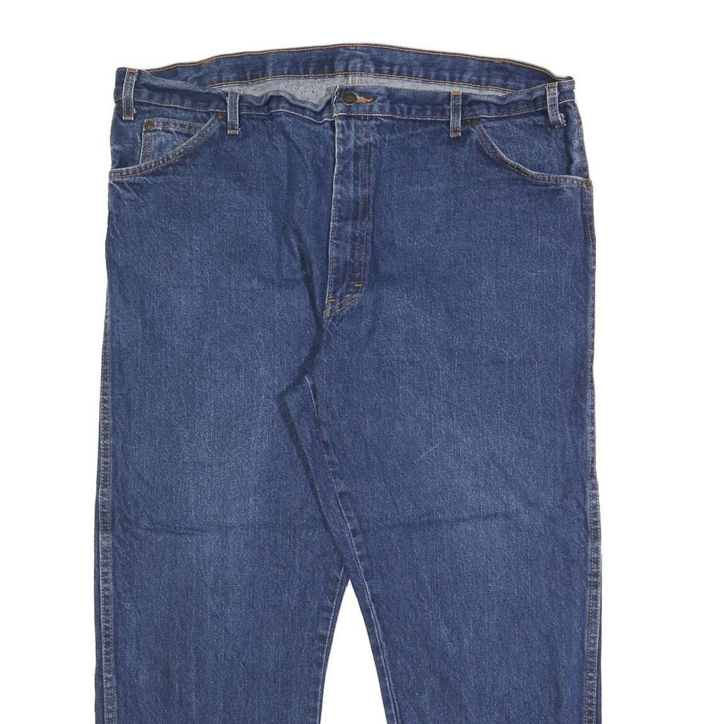 DICKIES Mens Jeans Blue Regular Straight Denim W42 L27 Classic Zip Closure