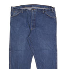 DICKIES Mens Jeans Blue Regular Straight Denim W42 L27 Classic Zip Closure