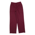 PERSONAL Womens Regular Fit Burgundy Straight Trousers W24 L28 Zip Closure