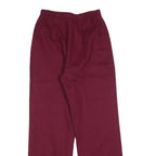 PERSONAL Womens Regular Fit Burgundy Straight Trousers W24 L28 Zip Closure
