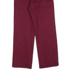 PERSONAL Womens Regular Fit Burgundy Straight Trousers W24 L28 Zip Closure