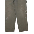 CARHARTT Mens Cotton Blend Brown Regular Straight Trousers W36 L30 Workwear