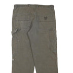 CARHARTT Mens Cotton Blend Brown Regular Straight Trousers W36 L30 Workwear