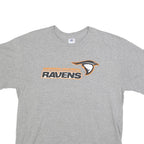 RUSSELL ATHLETIC Mens Grey Anderson University Ravens Graphic T-Shirt L Crew