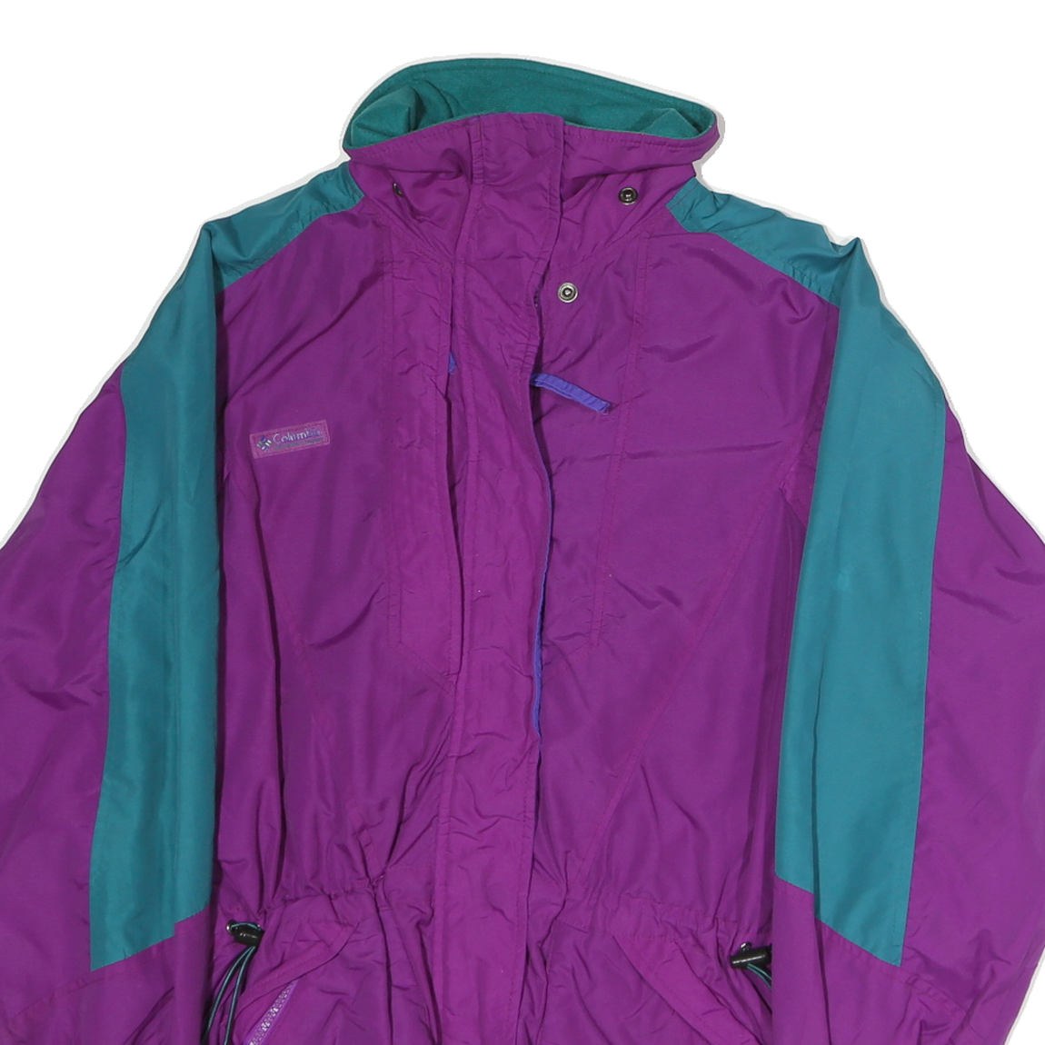 COLUMBIA Womens Purple & Teal Outdoor Jacket M Polyester Zip