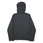 REEBOK Mens Black & White Hooded Zip Jacket M Polyester Sportswear Casual