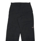 DICKIES Mens Classic Black Cotton Blend Zip Trousers W32 L31 Workwear