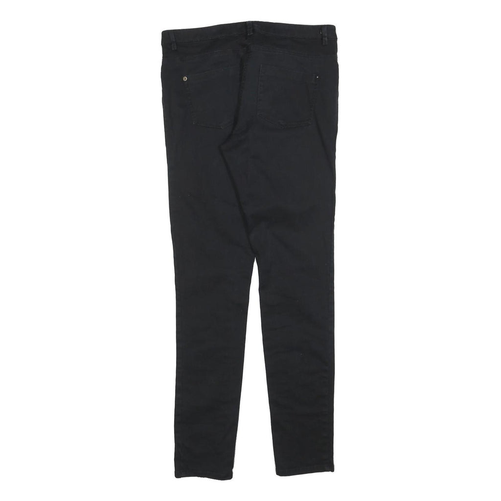 H&M Womens Slim Black Jeans Denim W30 L30 Zip Cotton Blend Skinny Fit