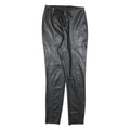 H&M Womens Black Slim Faux Leather Trousers W26 L28 Stylish Stretch Fit