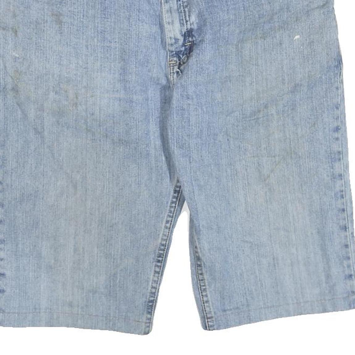 LEE Mens Shorts Blue Denim Casual L W36 Cotton Blend Relaxed Fit