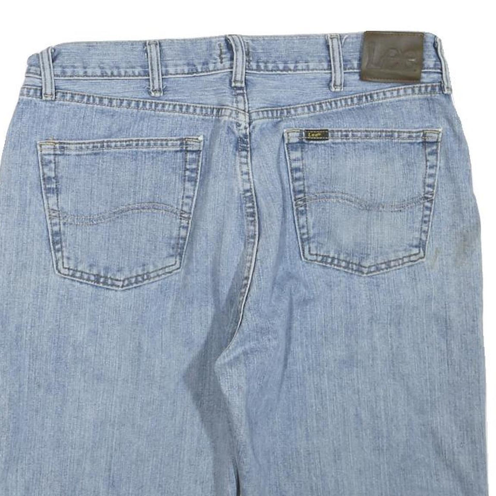 LEE Mens Shorts Blue Denim Casual L W36 Cotton Blend Relaxed Fit