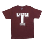 CHAMPION Mens Maroon Texas Aggies Graphic T-Shirt M Short Sleeve Crew Neck