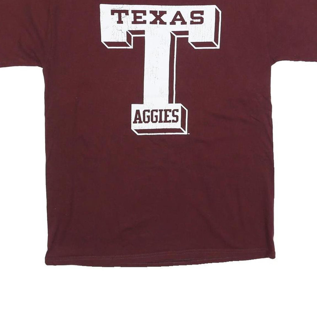 CHAMPION Mens Maroon Texas Aggies Graphic T-Shirt M Short Sleeve Crew Neck