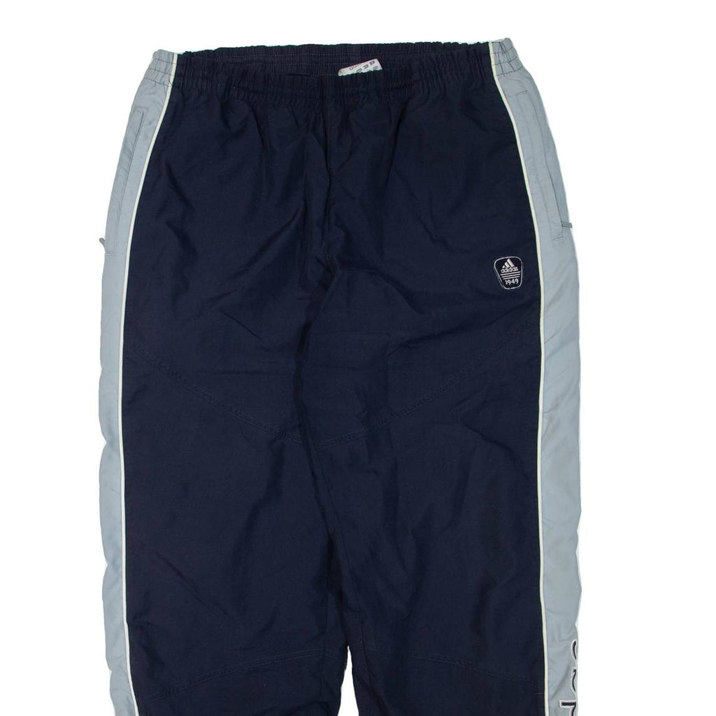 ADIDAS Womens Track Pants Blue Wide-Leg L W34 L32