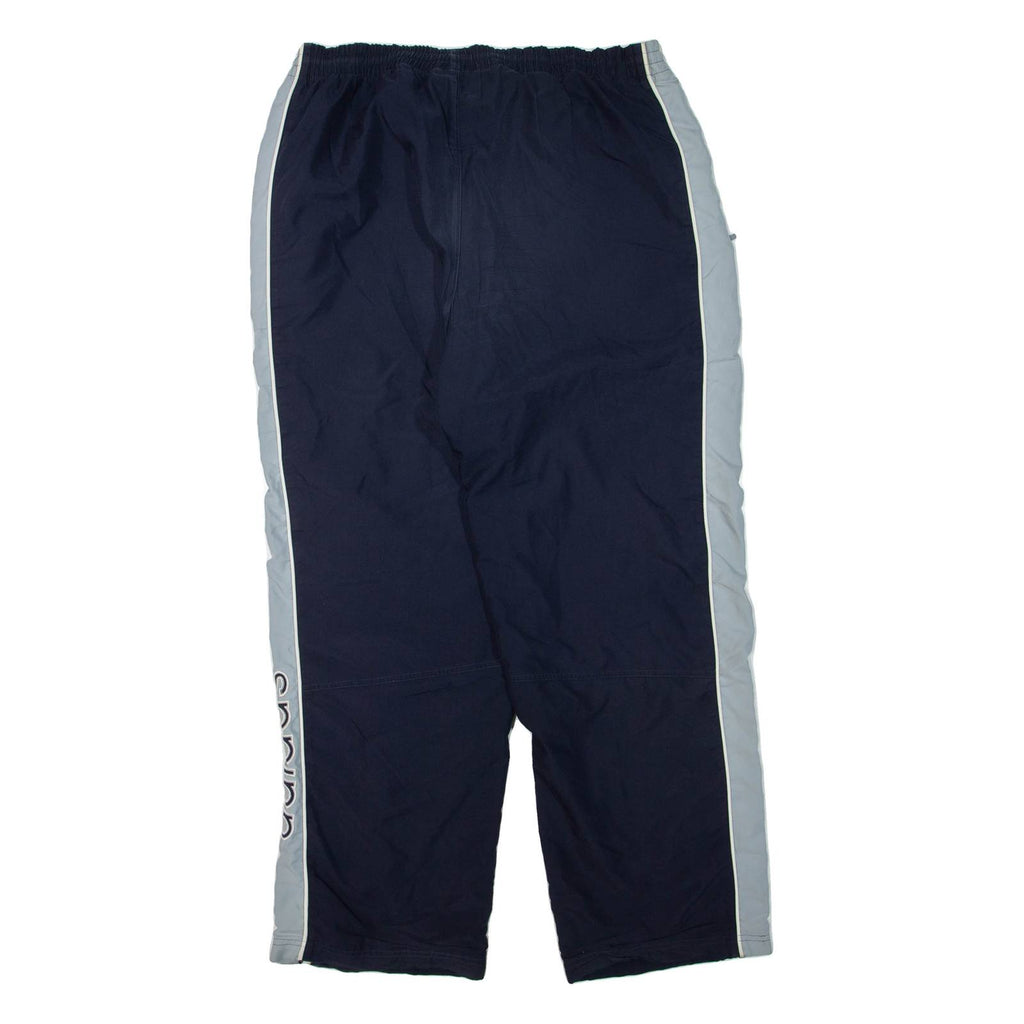 ADIDAS Womens Track Pants Blue Wide-Leg L W34 L32