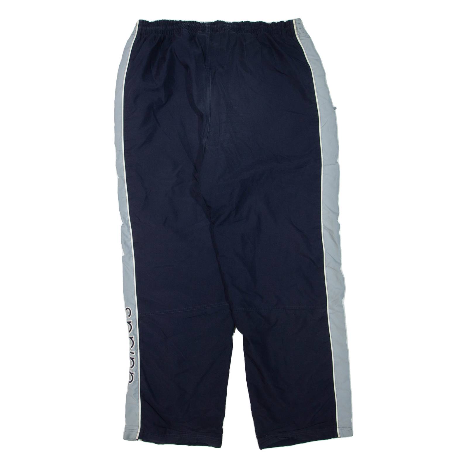 ADIDAS Womens Track Pants Blue Wide-Leg L W34 L32