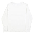 NAUTICA Womens White Crew Neck XS Cotton Blend Pullover Sweatshirt Red Blue