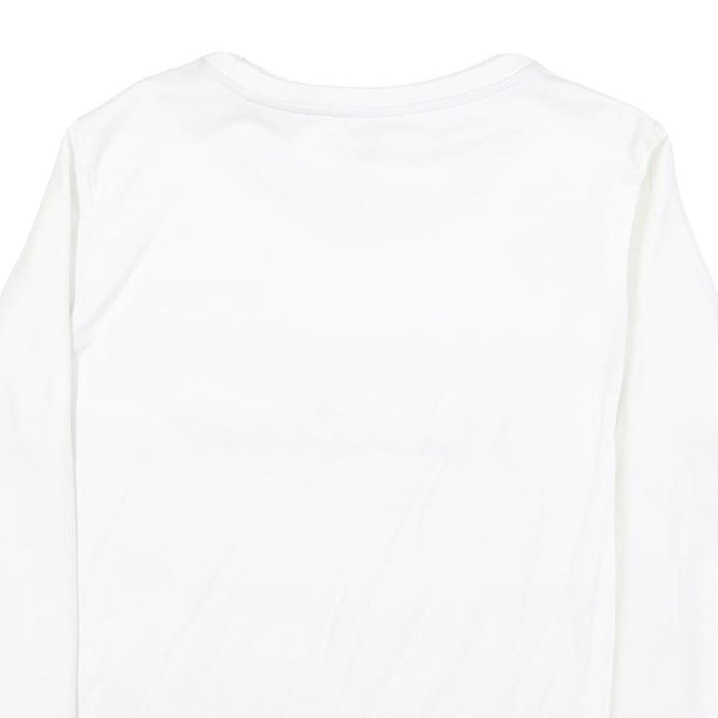 NAUTICA Womens White Crew Neck XS Cotton Blend Pullover Sweatshirt Red Blue