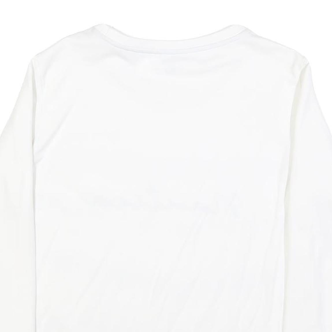 NAUTICA Womens White Crew Neck XS Cotton Blend Pullover Sweatshirt Red Blue