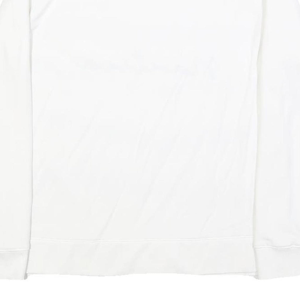 NAUTICA Womens White Crew Neck XS Cotton Blend Pullover Sweatshirt Red Blue