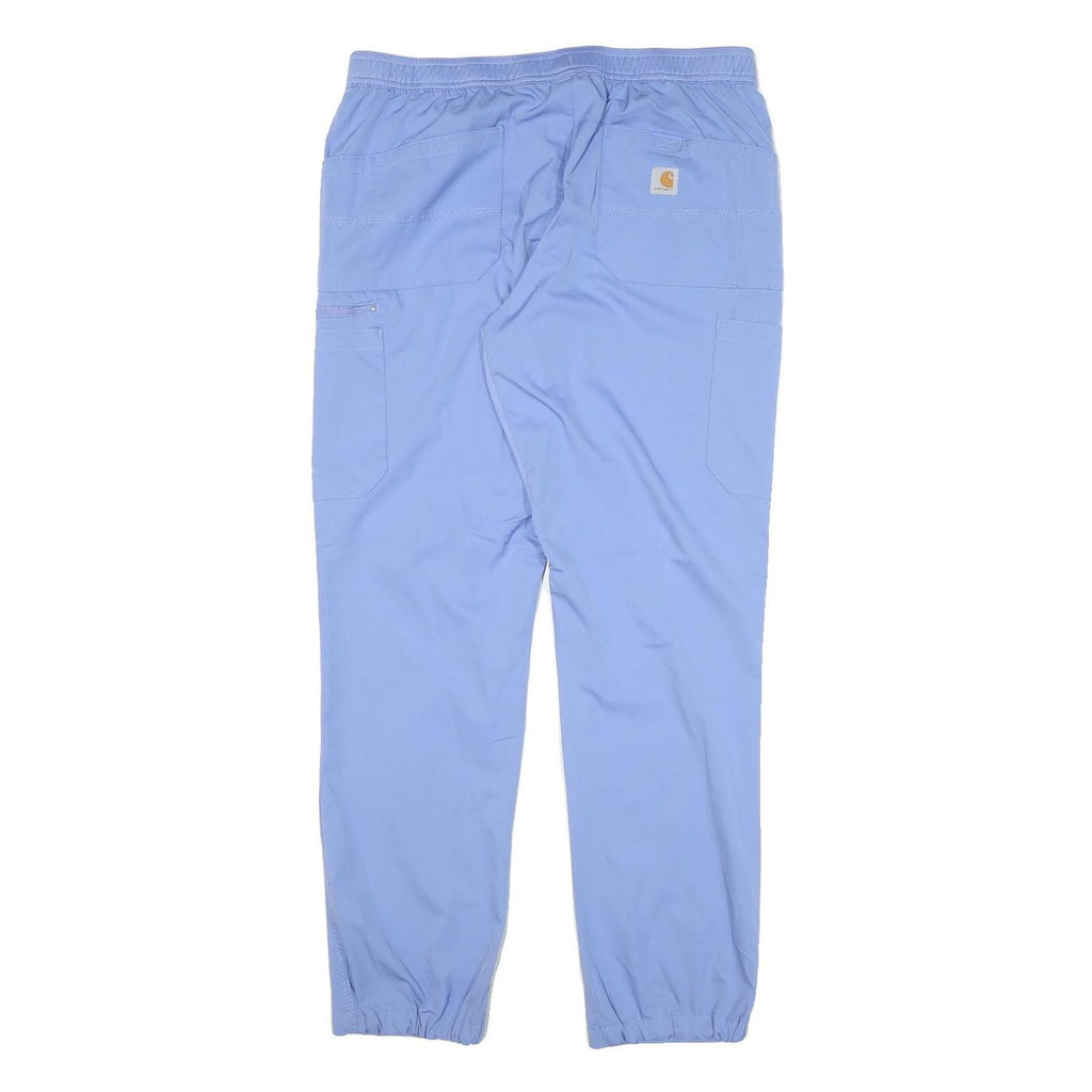CARHARTT Mens Regular Blue Drawstring Casual Trousers W32 L30 Workwear