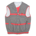 SKIN Womens Grey & Red Sleeveless Jacket M Polyester Blend Zip Sportswear Vest