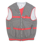 SKIN Womens Grey & Red Sleeveless Jacket M Polyester Blend Zip Sportswear Vest
