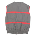 SKIN Womens Grey & Red Sleeveless Jacket M Polyester Blend Zip Sportswear Vest