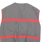 SKIN Womens Grey & Red Sleeveless Jacket M Polyester Blend Zip Sportswear Vest