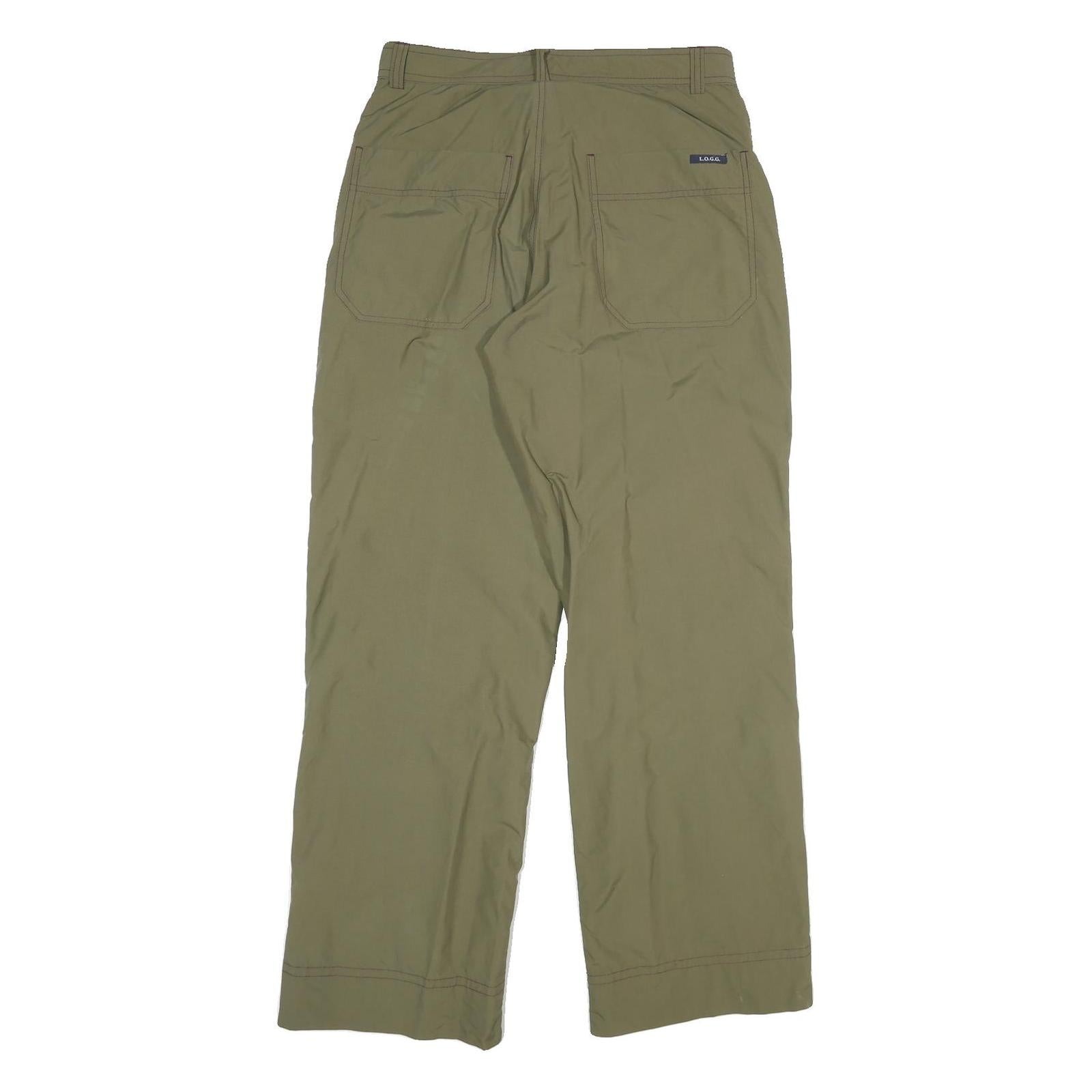 L.O.G.G. Mens Polyamide Blend Beige Regular Fit Straight Leg Trousers W30 L33