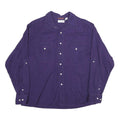 CONVINGTON Mens Purple Regular Fit Long Sleeve Cotton Shirt M Button Front
