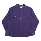 CONVINGTON Mens Purple Regular Fit Long Sleeve Cotton Shirt M Button Front