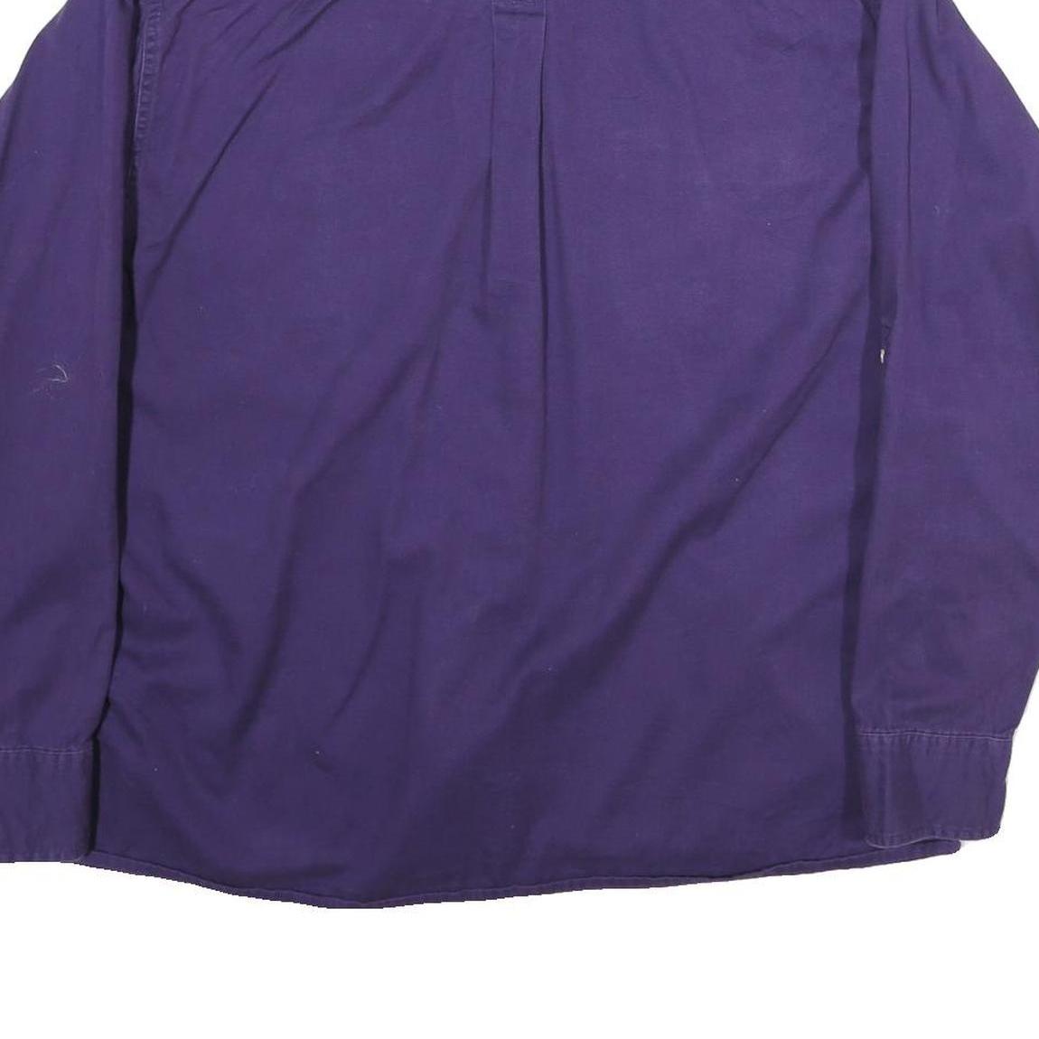 CONVINGTON Mens Purple Regular Fit Long Sleeve Cotton Shirt M Button Front