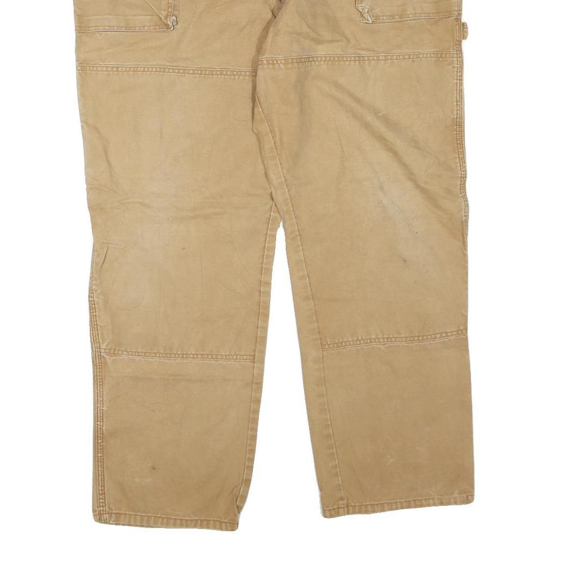 DICKIES Mens Jeans Beige Regular Straight Denim W42 L28 Workwear Cotton Blend