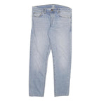 CARHARTT Mens Slim Light Blue Denim Jeans W33 L28 Zip Cotton Blend Classic Fit