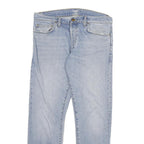 CARHARTT Mens Slim Light Blue Denim Jeans W33 L28 Zip Cotton Blend Classic Fit
