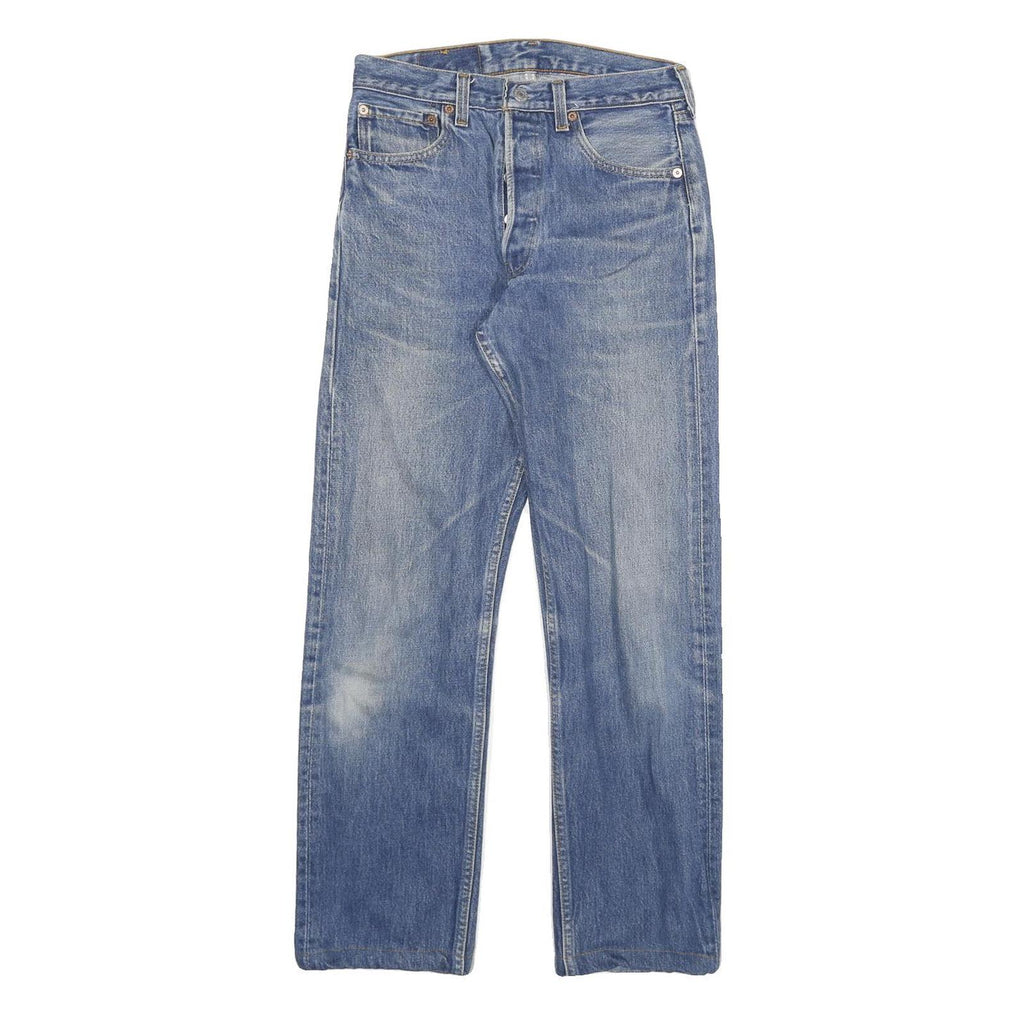 LEVI'S 501 Mens Jeans Blue Regular Straight Denim Medium W26 L28 Classic Fit