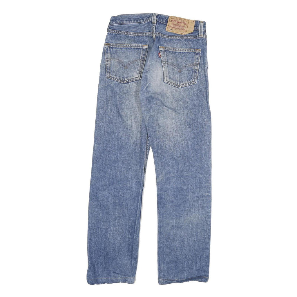 LEVI'S 501 Mens Jeans Blue Regular Straight Denim Medium W26 L28 Classic Fit