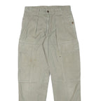 EL PASO Mens Cotton Blend Beige Regular Fit Trousers W28 L30 Casual Workwear Zip