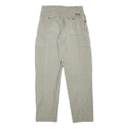 EL PASO Mens Cotton Blend Beige Regular Fit Trousers W28 L30 Casual Workwear Zip