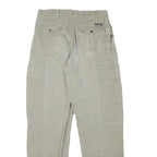 EL PASO Mens Cotton Blend Beige Regular Fit Trousers W28 L30 Casual Workwear Zip