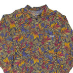 Womens Printed Blouse Brown Long Sleeve Crazy Pattern L