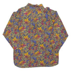 Womens Printed Blouse Brown Long Sleeve Crazy Pattern L